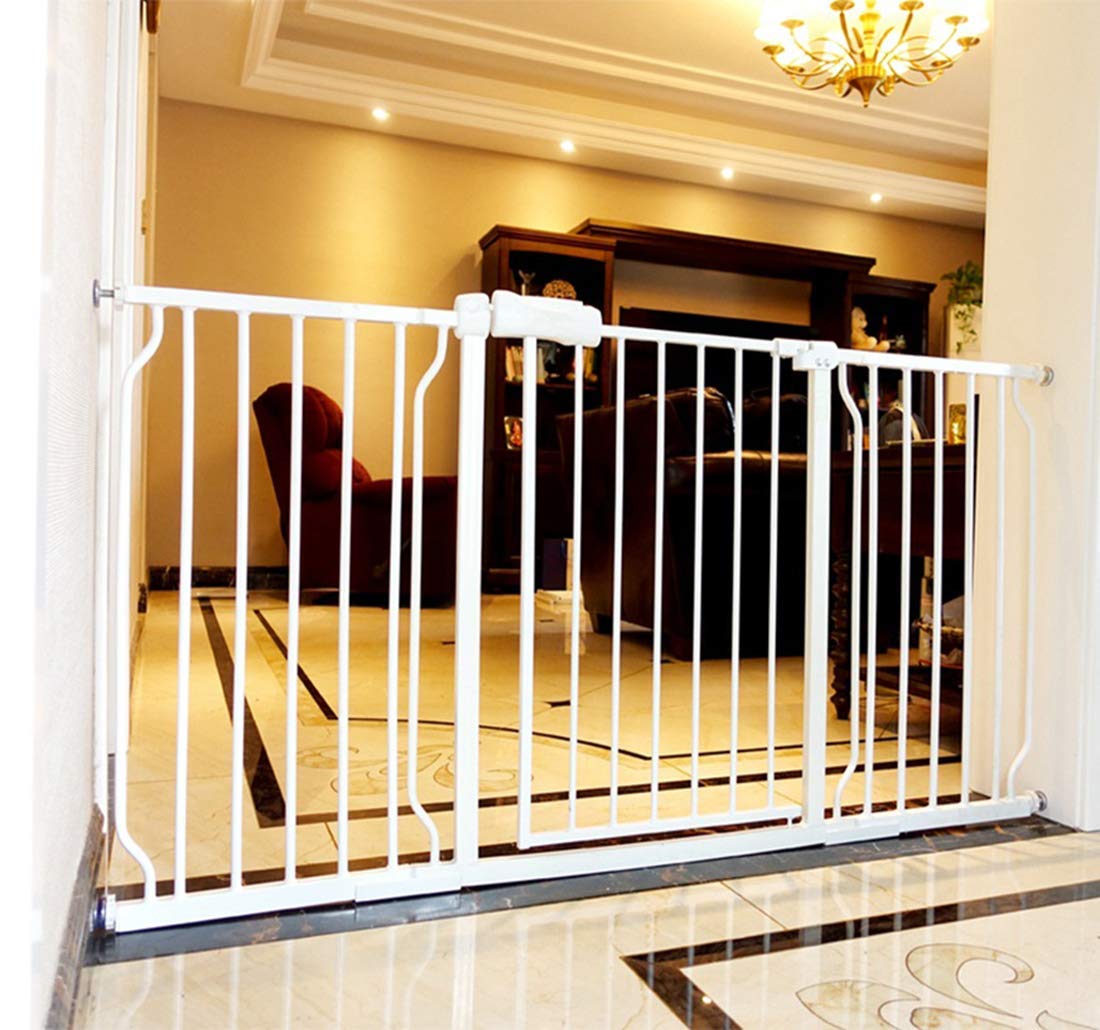 ALLAIBB Extra Wide Pressure Mount Baby Gate Auto Close Metal Child Dog Pet Safety Gates with Walk Through for Stairs,Doorways,Kitchen and Living Room (62.02-66.93"/158-170cm)