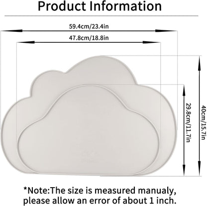 Ptlom Silicone Pet Placemat for Dogs and Cats, Non-Slip Waterproof Dog Feeding Bowl Mats for Food and Water, Small Medium Large Pet Puppy Tray Mat Prevent Residues from Spilling onto The Floor, Beige