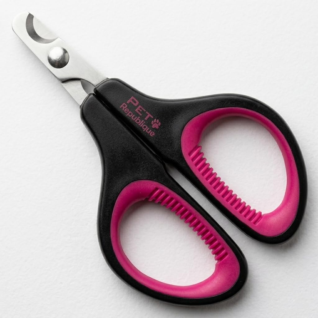 Cat Nail Clippers by Pet Republique – Professional Stainless-Steel Nail Clipper for Cats, Kittens, Hamster, Rabbits, Birds, & Small Breed Animals Claw Trimmer (Black+Yellow)