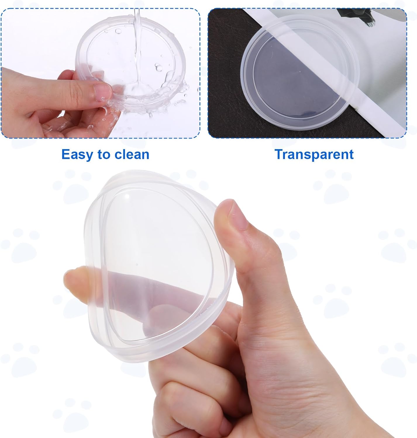 8 PCS Dog Food Can Covers Lids, 75 mm Reusable Pet Food Can Covers, Plastic Transparent Tight Seal Lids for Dog Cat Foods Saver for Canned Goods