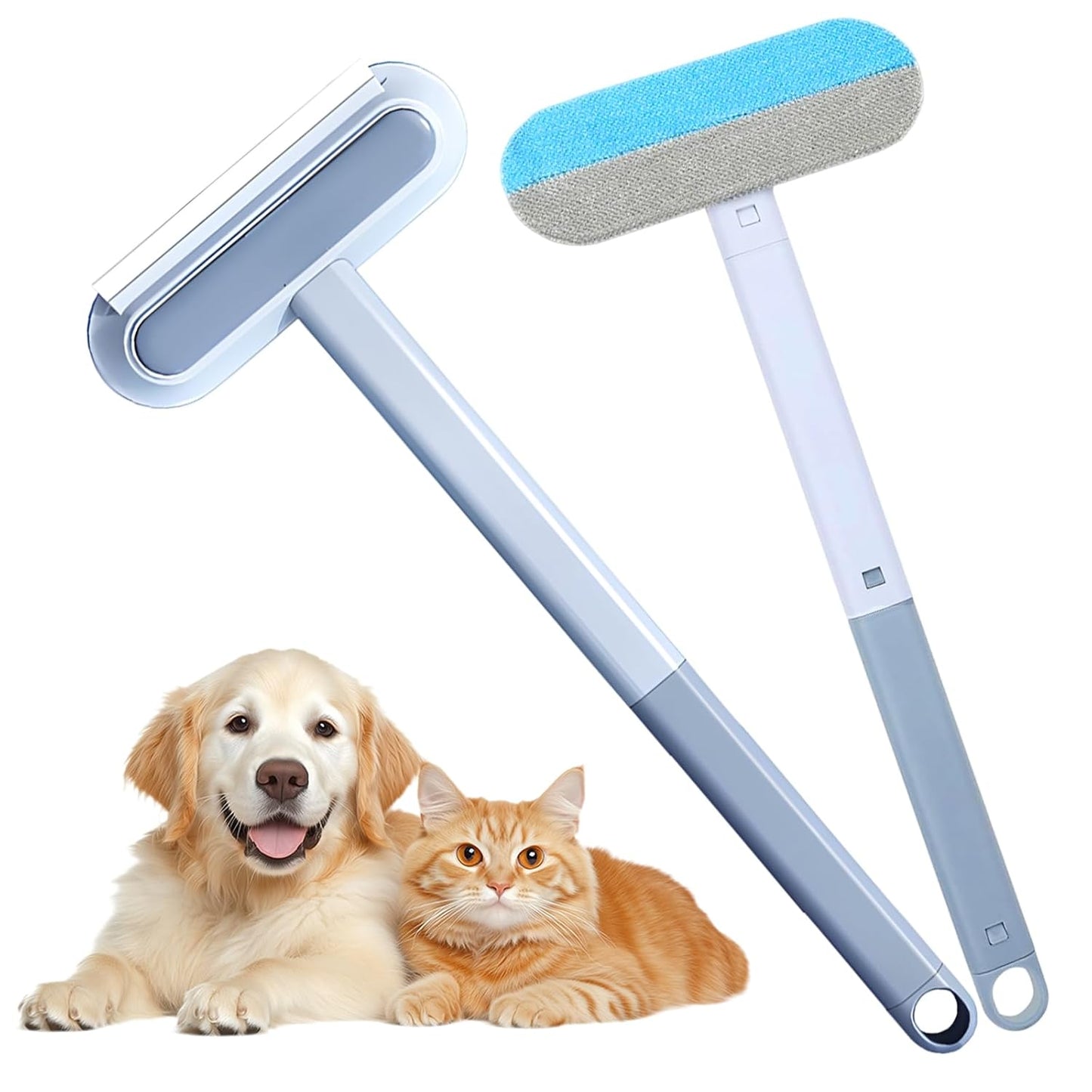 JUDUNA 2025 New Pet Hair Remover, 4 in 1 Pet Hair Removal Tool for Couch Carpet Furniture, Multifunctional Double Sided Dogs Cats Hair Removal Brush, Reusable Cleaning Brush for Window (1 Pc)