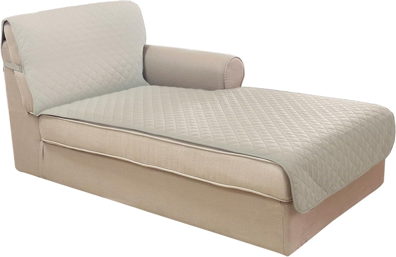 U-NICE HOME Reversible Sofa Cover Washable Couch Cover for Dogs Friendly with Elastic Straps Water Repellent Furniture Protector for 3 Cushion Couch (Sofa, Coffee/Beige) - Colors A