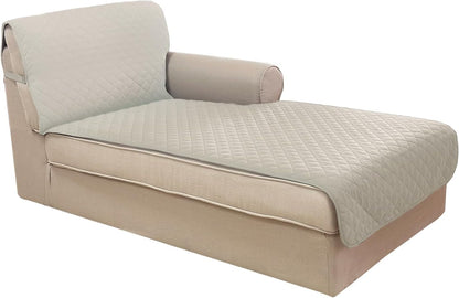 U-NICE HOME Reversible Sofa Cover Washable Couch Cover for Dogs Friendly with Elastic Straps Water Repellent Furniture Protector for 3 Cushion Couch (Sofa, Coffee/Beige) - Colors A