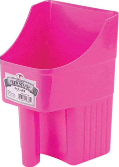 Little Giant® Plastic Enclosed Feed Scoop | Heavy Duty Durable Stackable Horse Feed Scoop with Measure Marks | Livestock Hand Scooper | 3 Quart