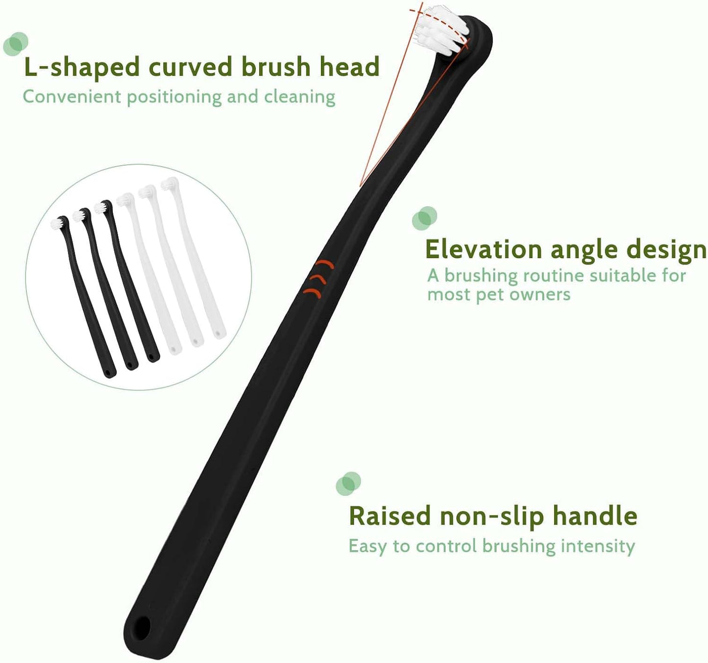 salbsever 4Pcs Dog Toothbrush Pet Toothbrush Soft Mini Cat Tooth Brush Puppy Tooth Brush, Travel Portable Mini Head Deep Clean Kit for Small Dog & Cat, Puppy, Kitten