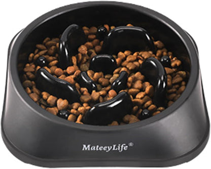 MateeyLife Slow Feeder Dog Bowls 2PCS, Anti-Choking Puzzle Dog Food Bowls, Anti-Slip Interactive Feeding Slow Down Eating, Bloat Stop Maze Dishes for Medium Breeds Pink&Purple