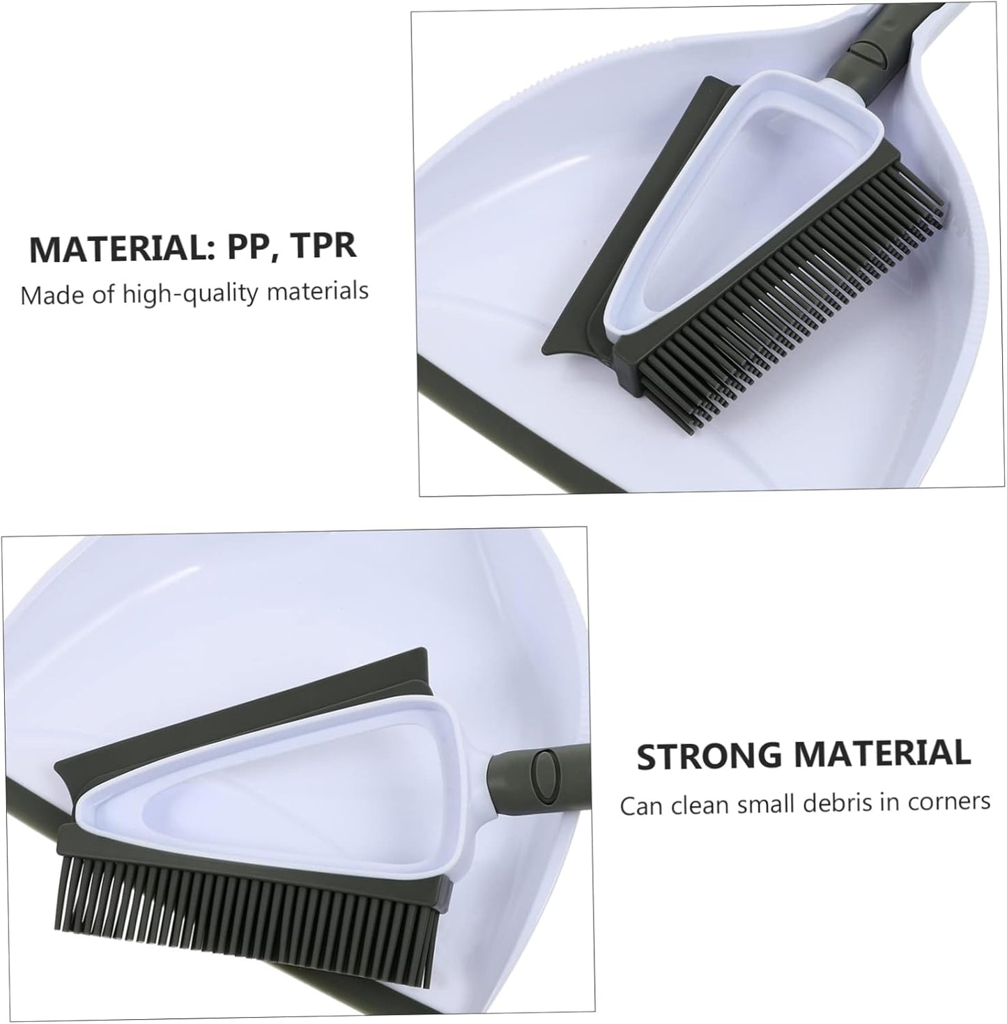 FRCOLOR 2-in-1 PET Hair Removal Brush and Dustpan Broom Set Multi-Functional PET Cleaning Tools for Home Dog Hair Remover Ergonomic Handle