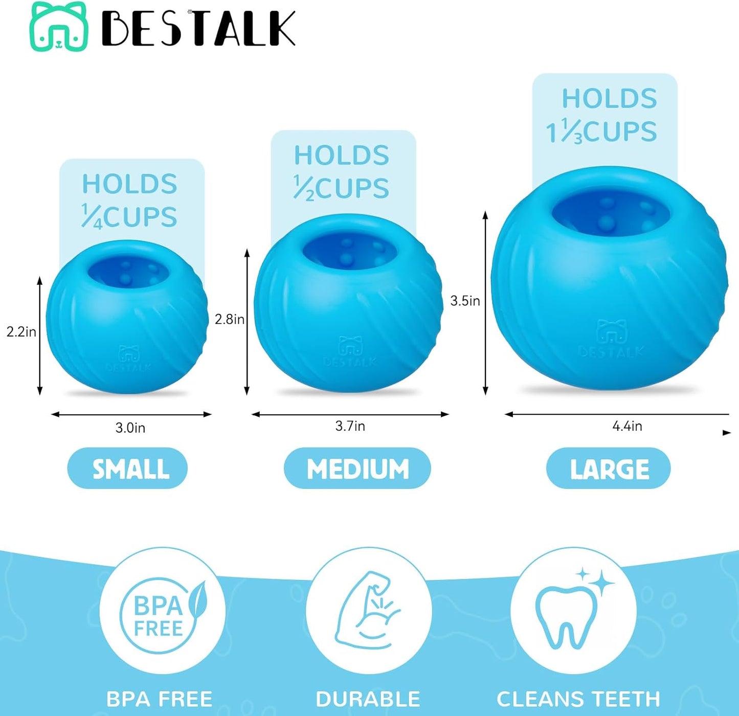 Long-Lasting Dog Lick Toy, Wobbly Dog Enrichment Lick Bowl to Keep Dogs Busy, Interactive Stuffable Dog Treat Feeder for Boredom, Silicone Treat Dispensing Chew Toy(Dark Blue,S)