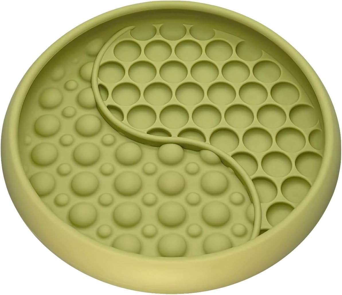 Lick Mat for Dogs, Silicone Slow Feeder Licking Mat with Non-Slip Suction Cups, Freeze-Friendly Lick Bowl for Enrichment Play, Anxiety Relief & Keeps Busy (8.0" x 1.4" Light Blue)