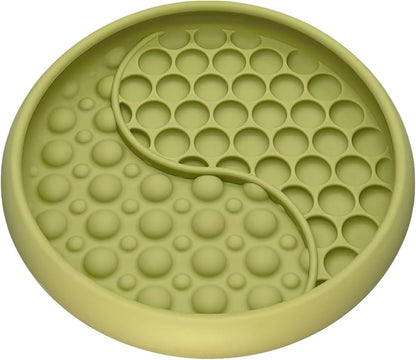 Lick Mat for Dogs, Silicone Slow Feeder Licking Mat with Non-Slip Suction Cups, Freeze-Friendly Lick Bowl for Enrichment Play, Anxiety Relief & Keeps Busy (8.0" x 1.4" Light Blue)