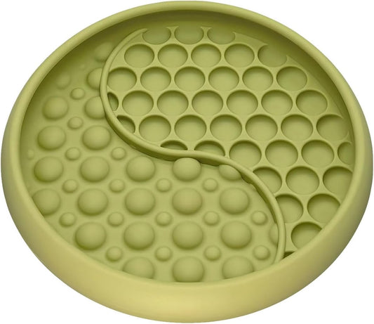 Lick Mat for Dogs, Silicone Slow Feeder Licking Mat with Non-Slip Suction Cups, Freeze-Friendly Lick Bowl for Enrichment Play, Anxiety Relief & Keeps Busy (8.0" x 1.4" Light Blue)
