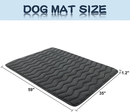 Bubble bear Dog Crate Mat - Ultra Soft, Washable & Anti-Slip Kennel Pad for Small/Medium/Large Dogs, Dark-Hued to Hide Stains (48"x30")