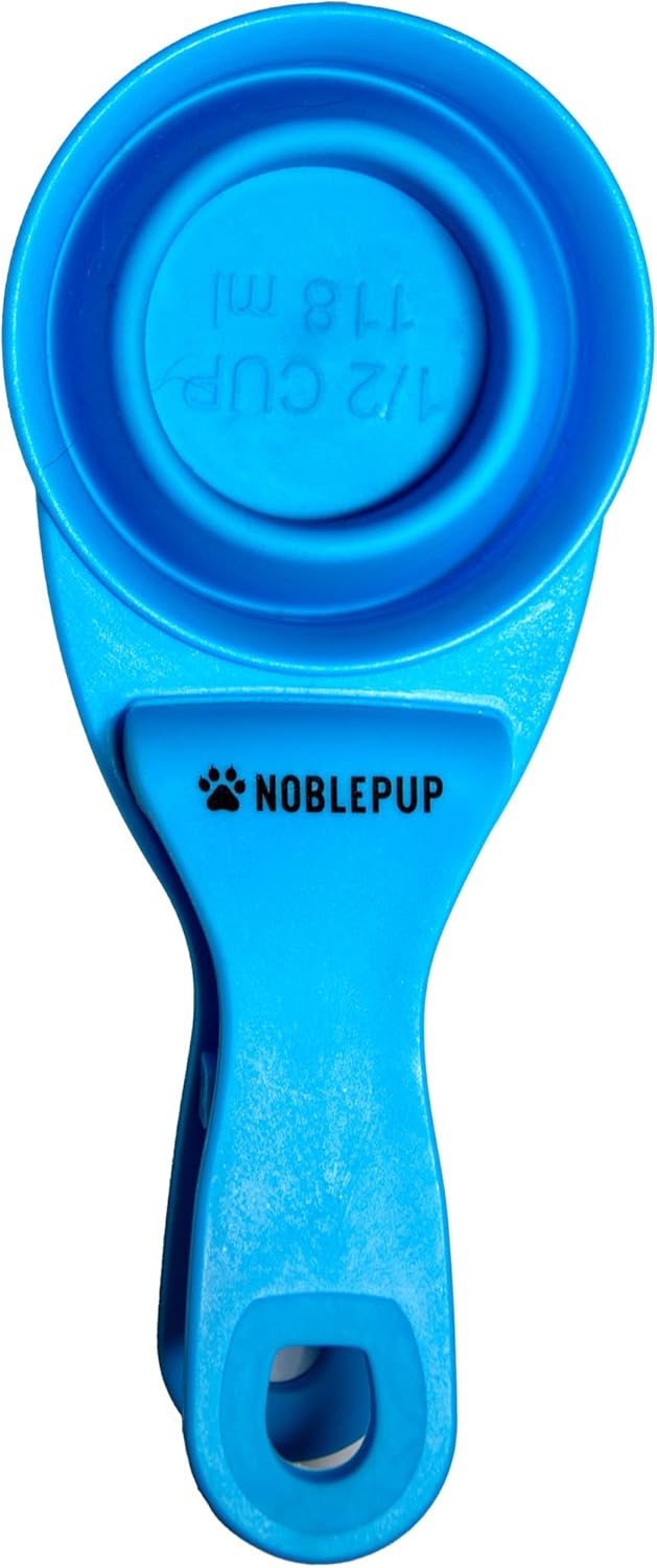 MeasureMate Pet Food Scoops with Bag Clip for Dog and Cat - 3-in-1 Multi-Function Collapsible Food Measuring Cup - 1 Cup Capacity, 8oz, Green - Dishwasher Safe