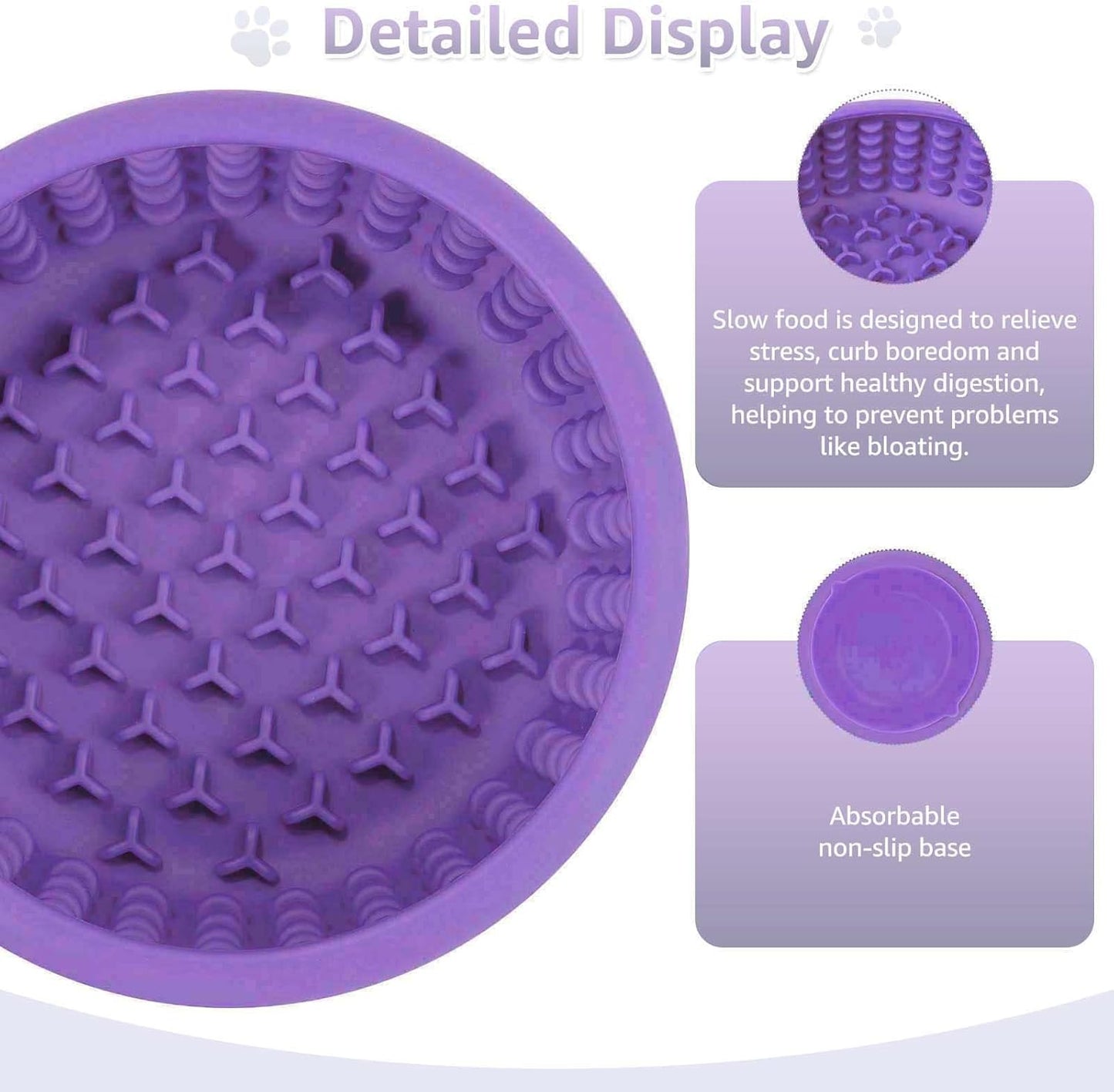 Dog Lick Bowl, ZOURYNUA Non-Slip Slow Feeder Dog Bowls, Enrichment Licking Mat for Distraction, Anxiety Relief Treat Dispenser Freezer, BPA Free Silicone & Dishwasher Safe (Pink, Small)