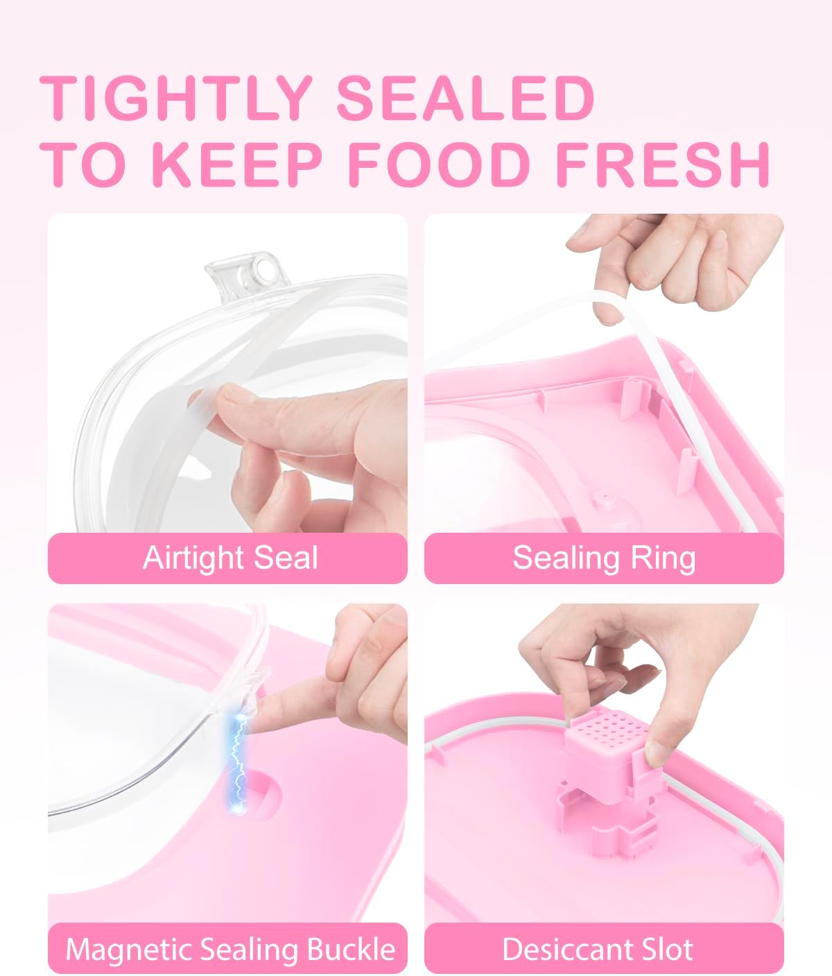 10-13 Lbs Dog Food Stroage Container, Collapsible Dog Food Containers with Airtight Lid, Pet Food Scoop, Pet Food Storage Container Dry Food for Dog, Cat and Other Pets