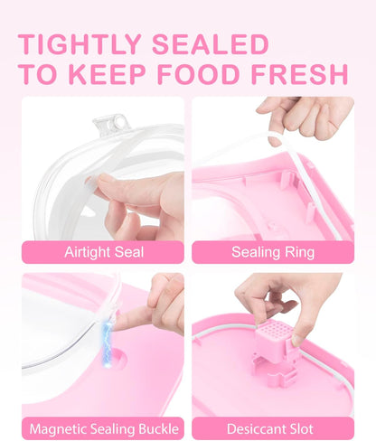 10-13 Lbs Dog Food Stroage Container, Collapsible Dog Food Containers with Airtight Lid, Pet Food Scoop, Pet Food Storage Container Dry Food for Dog, Cat and Other Pets