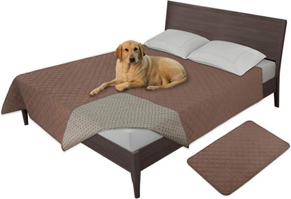 Easy-Going 100% Waterproof Dog Bed Cover, Non-Slip Pet Blanket for Furniture, Washable Couch Cover, Repleasement Sofa Cover (68x82 in,Gray)