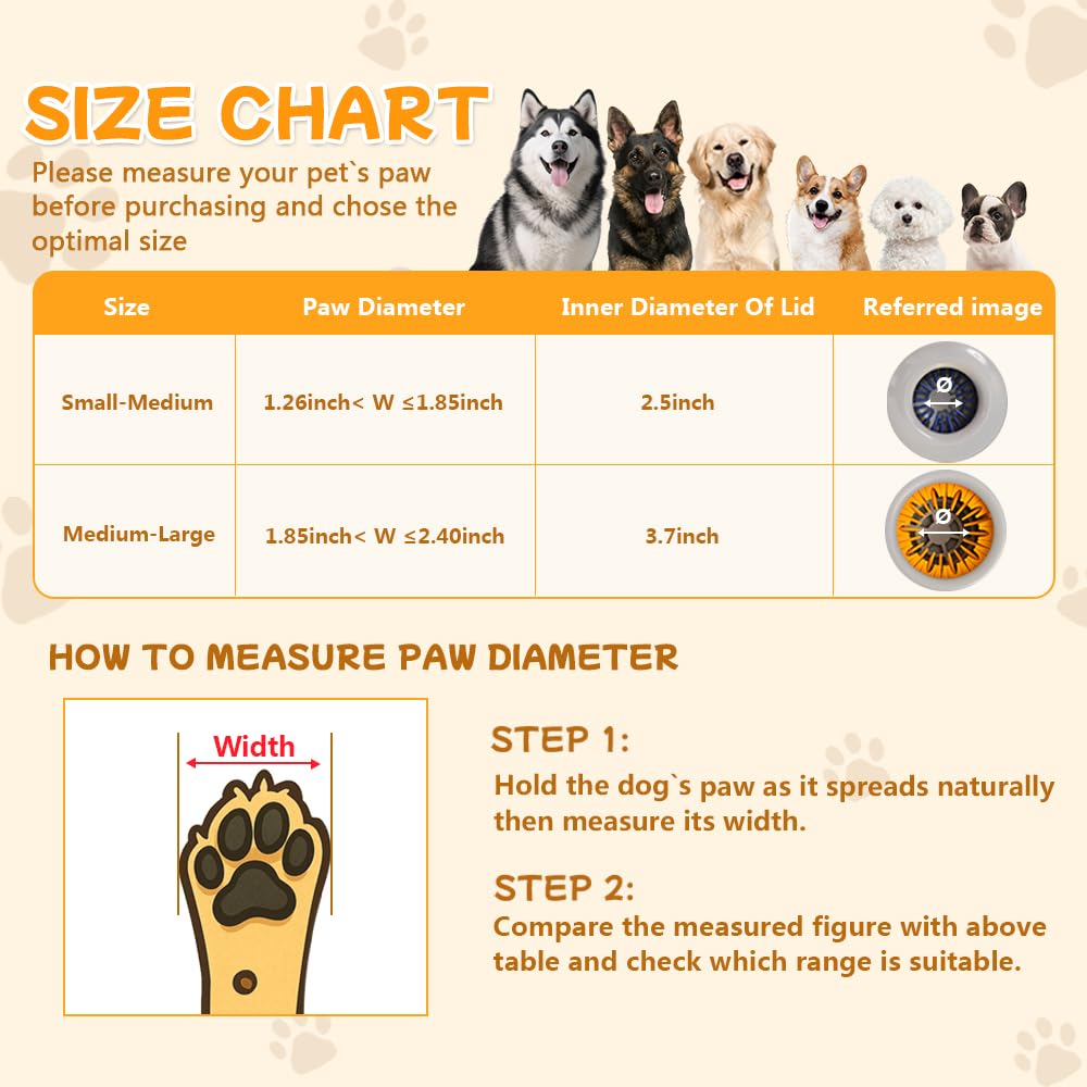 Mechanical Dog Paw Cleaner-Manually Driven Spinning-Cup Washer for All Breeds (Medium-Large)