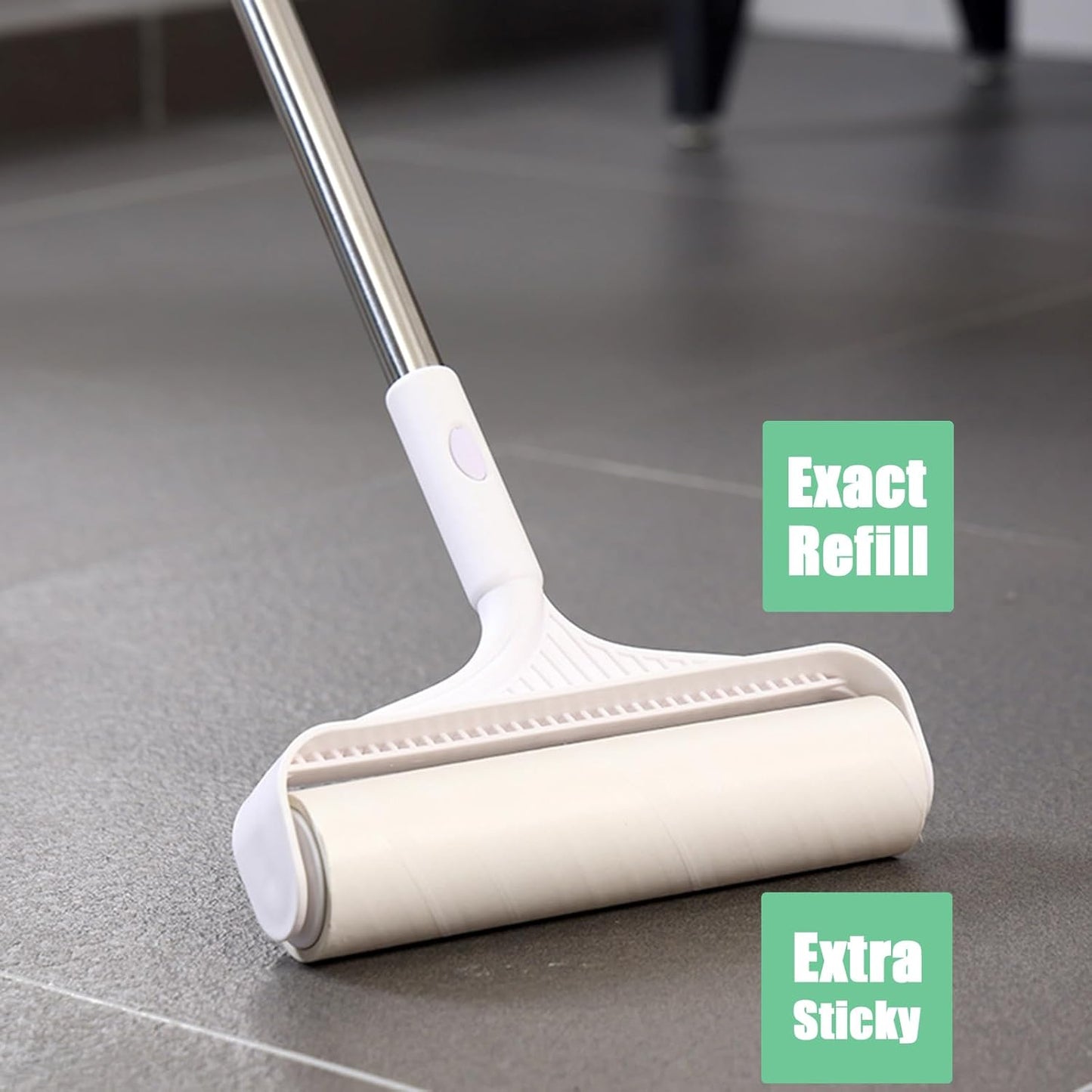 7.5 inch Lint Roller Refills Only, Pet Hair Remover Refills for Clothes Carpet Floor Couch, Extra Sticky Lint Brush Roller Refills, Pack of 5 Rolls, Total 300 Sheets (7.5'' Wide)