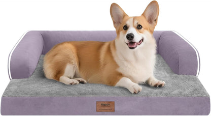 Large Dog Bed Orthopedic Washable - Beds Bolster - Medium XL XLarge Big Dogs - Memory Foam Couch Sofa - Waterproof with Removable Cover