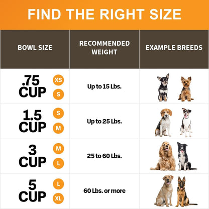 Neater Pet Brands Stainless Steel Slow Feed Dog Bowl for Fast Eating Large Breed, Metal Slow Feeder Dog Bowl Fits in Large Neater Feeders, for Puppy or Dogs (>40 lbs), 3 Cup Food Capacity