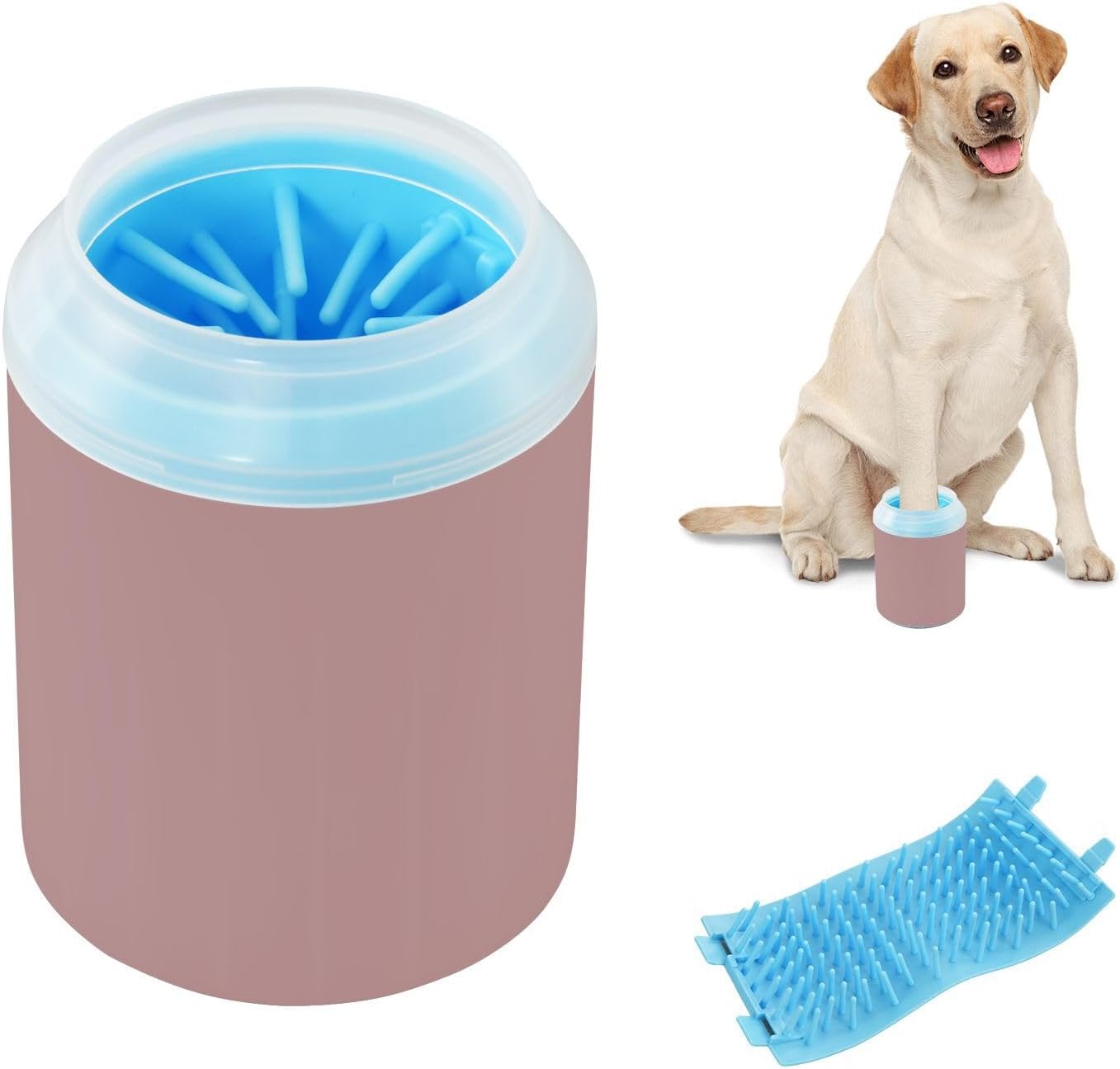 ODAWA Dog Paw Cleaner Cup Royal Blue Muddy Paw Cleaner with Soft Bristle