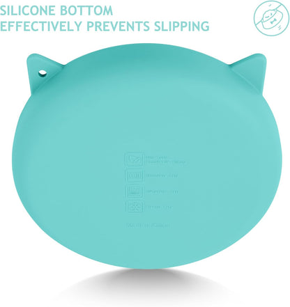 Coomazy Large Silicone Slow Feeder Dog Bowls, Interactive Puzzle Toy for Pets Food Training, Keeps Dogs Busy, Prevents Puppy Overeating (Dark Green, Large: 3.2Cup)
