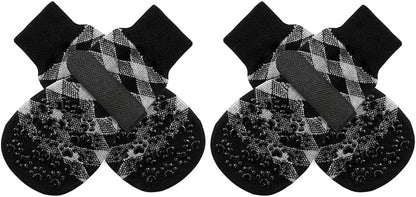 EXPAWLORER Anti Slip Dog Socks to Prevent Licking Paws, Dog Shoes for Hot Pavement, Dog Booties for Small Medium Large Senior Dogs, Traction Control Boots & Paw Protectors for Hardwood Floors
