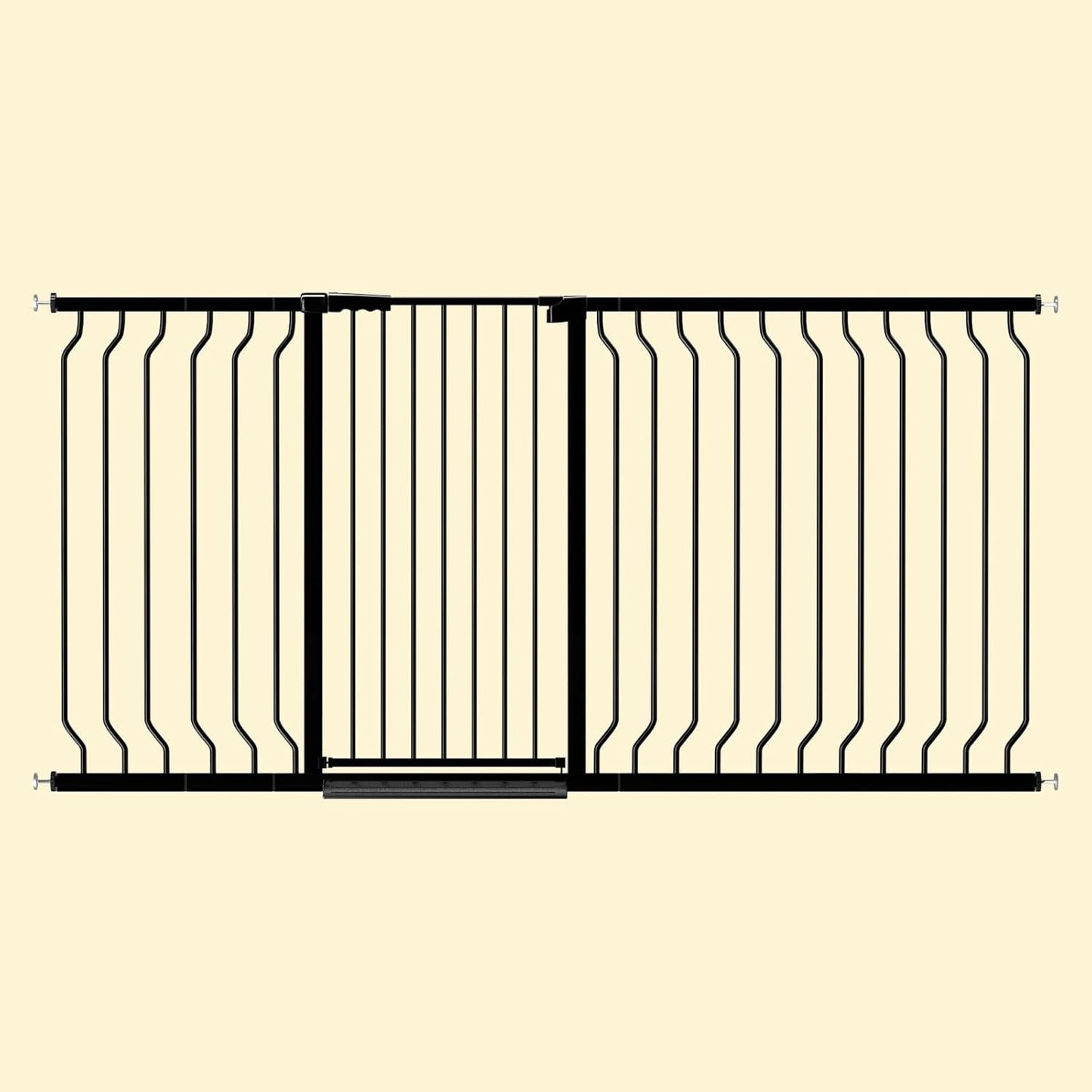 ALLAIBB White 40.55" Extra Tall Wide 57.48-73.62" Baby Gate Pressure Mounted Walk Through Child Kids Safety Toddler Tension Pet Dog Gates with Extension for Doorways Kitchen