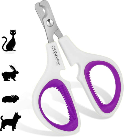Pet Nail Clippers, Update Version Cat & Kitten Claw Nail Clippers for Trimming, Professional Pet Nail Clippers Best for a Cat, Puppy,Rabbit, Kitten & Small Dog,Sharp & Safe (Pink)