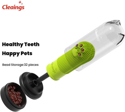 Pet Finger Toothbrush with Flavor Burst Beads, 360° Silicone Toothbrush Kit for Dogs & Cats, Deep Teeth Cleaning - 6 Pcs Mix Flavor