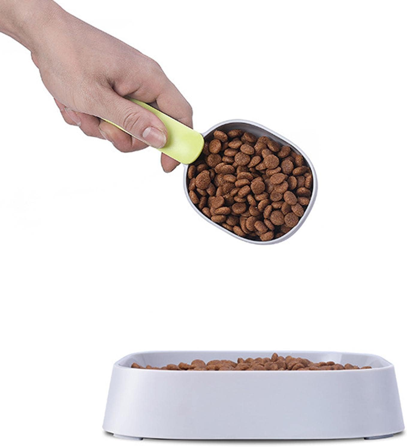 Cat Food Scoop - Multi-Function Feeding Scoop Spoon with Sealing Bag Clip,Pet Food Scoop with Comfortable Handle for Cat Dog, Long Handle with Clip for Dogs Cats Shakven
