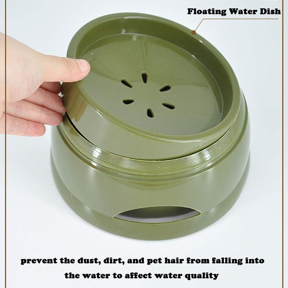Love Dream No Spill Dog Water Bowl, No Drip Dog Slow Water Feeder No Slip Vehicle Carried Pet Water Dispenser 25 oz with Floating Disk Slow Drinking Bowl for Dogs Cats (Gray)
