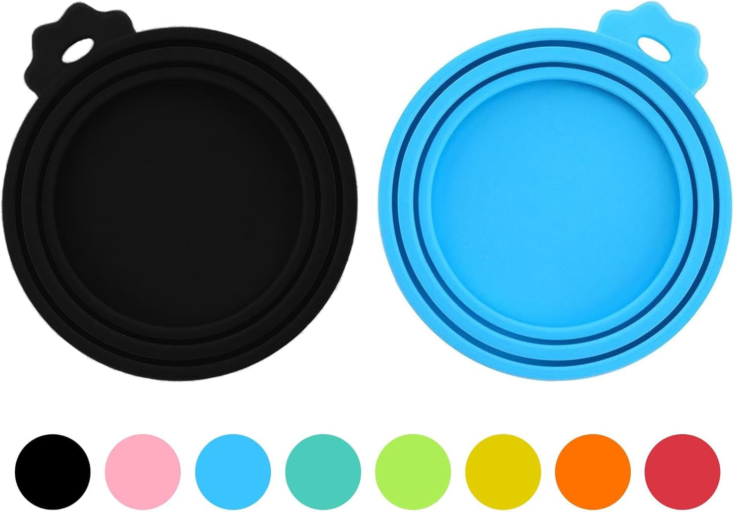 2 Pack Pet Food Can Covers, Silicone Universal Can Lids for Dog & Cat Food, BPA Free, One Fit Most Standard Size Food Cans Green/Blue