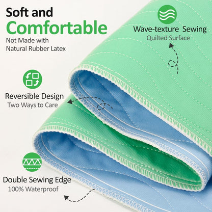 Washable Underpads 36"x36"(4 Pack)– Dual-Sided & Ultra-Thick, Heavy Duty Waterproof Nursing Pads Incontinence Bed Pads, Reusable Washable Pee Pads for Dogs, Diaper Changing & Adults Pads