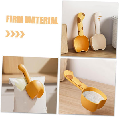 Luxshiny 2pcs Rice Scoop Sealing Clip Skimmer Spoon Dog Food Measuring Scoop for Kitchen
