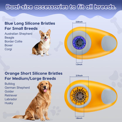 Heavy-Duty Dog Paw Cleaner for Large & XL Breeds, Manual Press & Step Pedal Wash Cup with Safe Silicone Brush, Portable Pet Foot Washer