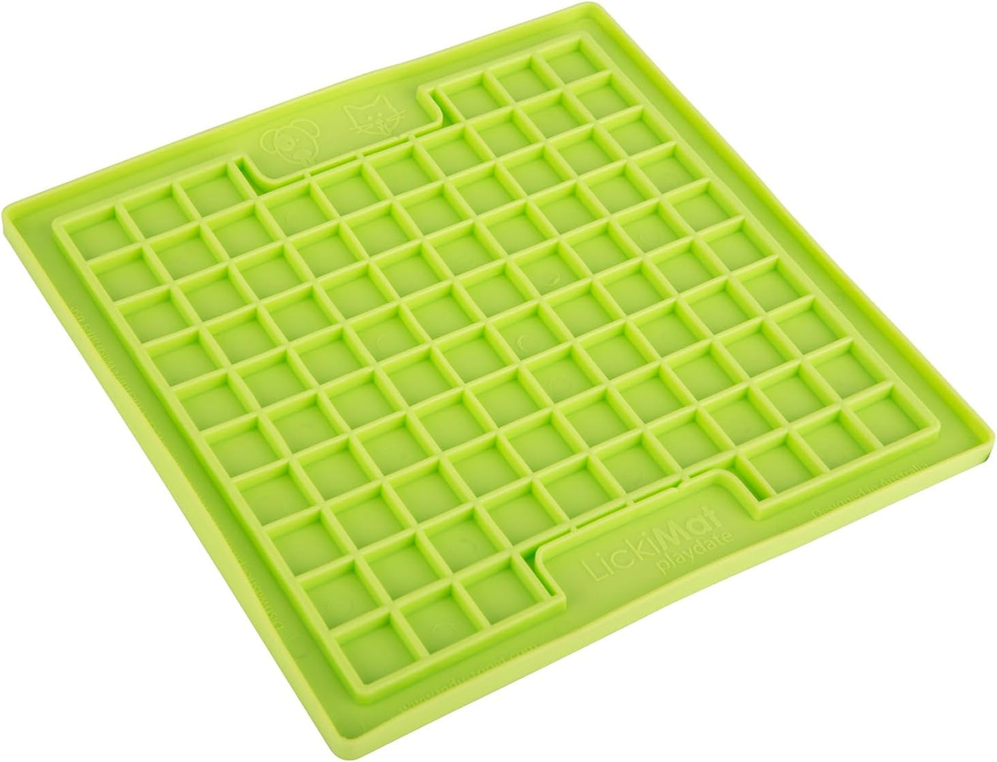 LickiMat Classic Playdate Slow Feeder for Dogs Lick Mat Boredom Anxiety Reducer Perfect for Food Treats Yogurt Liquid Food Peanut Butter Fun Alternative to a Slow Feed Dog Bowl, Green