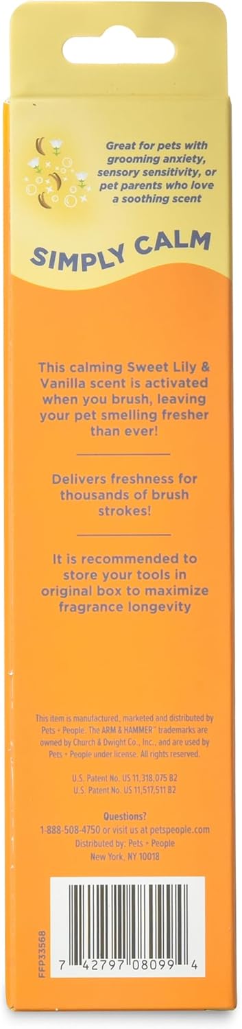 Arm & Hammer Deodorizing Dog Grooming Comb, Fragrance Transfer Technology with Baking Soda, Fine & Standard Teeth for Detangling & Flea Removal, Dematting Tool for Dogs, Sweet Apple & Rose Scent