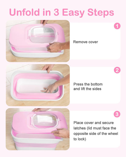 10-13 Lbs Dog Food Stroage Container, Collapsible Dog Food Containers with Airtight Lid, Pet Food Scoop, Pet Food Storage Container Dry Food for Dog, Cat and Other Pets