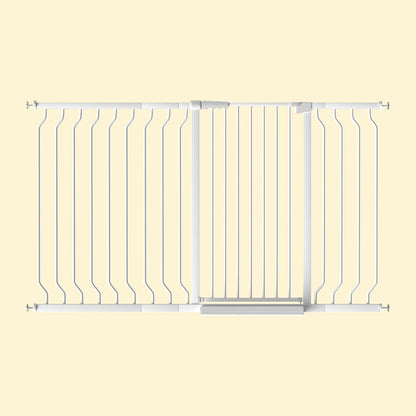 ALLAIBB White 40.55" Extra Tall Wide 57.48-73.62" Baby Gate Pressure Mounted Walk Through Child Kids Safety Toddler Tension Pet Dog Gates with Extension for Doorways Kitchen