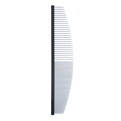 Arc Curved Cat Dog Comb for Grooming Matting Metal Comb for Long Haired Cats Dog Grooming Combs, Goldendoodles Poodle Detangler Brush peine para perros Removes Knots & Flea (black,flat19cm)