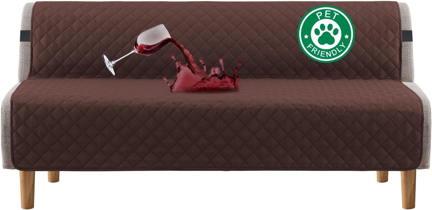 Turquoize 100% Waterproof Sofa Covers Couch Cover Sofa Cover for Dogs Couch Protector Triple Non-Slip Sofa Slipcover for 3 Cushion Couch Furniture Protector for Pets, Kids,Dog (Sofa 70", Ivory)