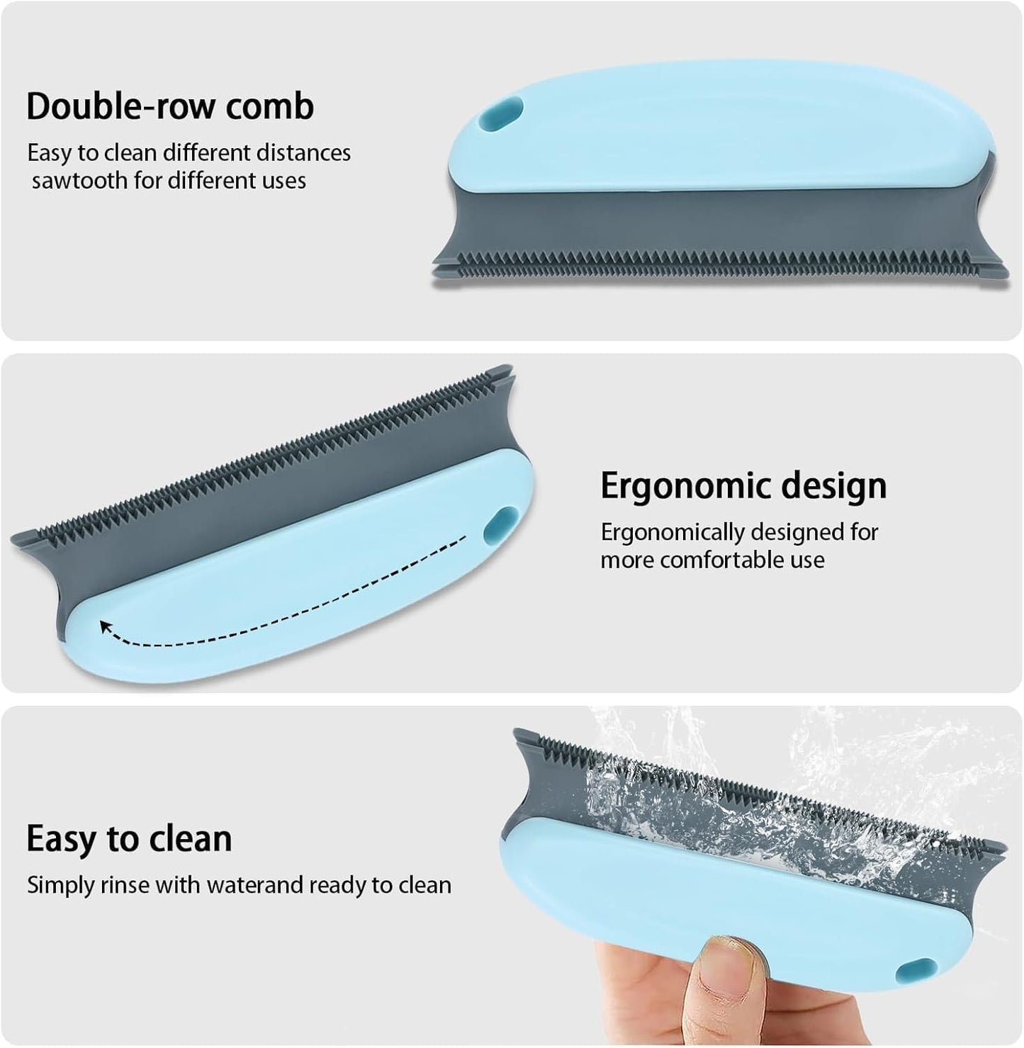 5 Pack Pet Hair Remover, Portable Dog Cat Hair Remover, Lint Remover, Reusable Pet Hair Removal Tool, Lint Shaver Cleaner Pro, Carpet Scraper for Couch Furniture, Blanket, Clothing, Carpet, Rugs