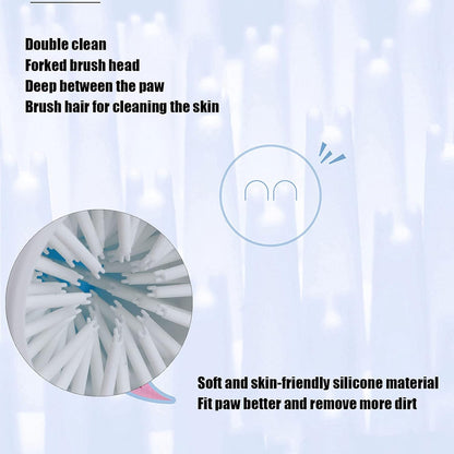 Pet Dog Paw Cleaner Cup, Pet Foot Cleaner Paw Cleaner Cup Easy to Use, Portable Dirt Removal Cleaning Dog Foot Washer Accessory for Dog Cat (Blue)
