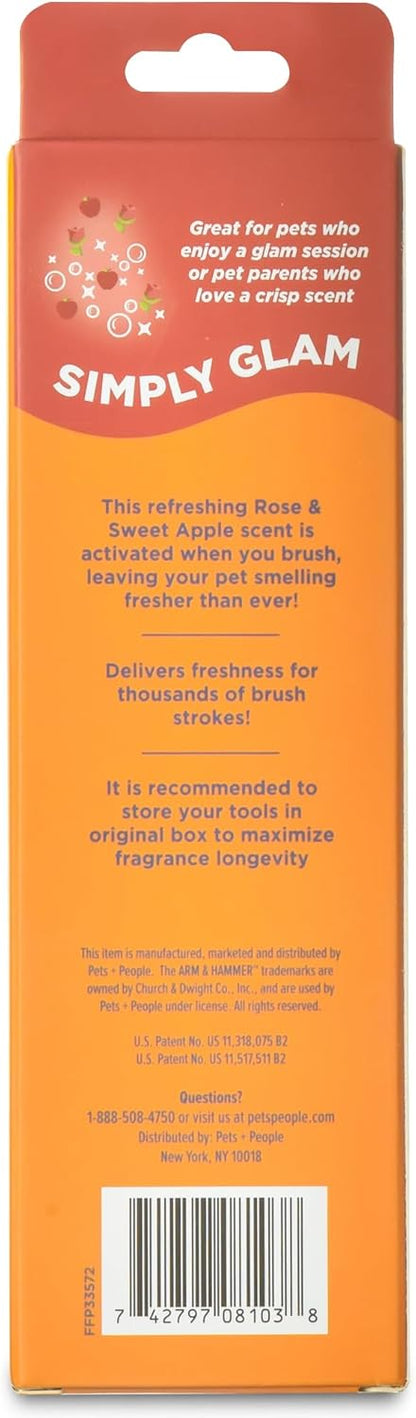 Arm & Hammer Deodorizing Dog Grooming Comb, Fragrance Transfer Technology with Baking Soda, Fine & Standard Teeth for Detangling & Flea Removal, Dematting Tool for Dogs, Sweet Apple & Rose Scent