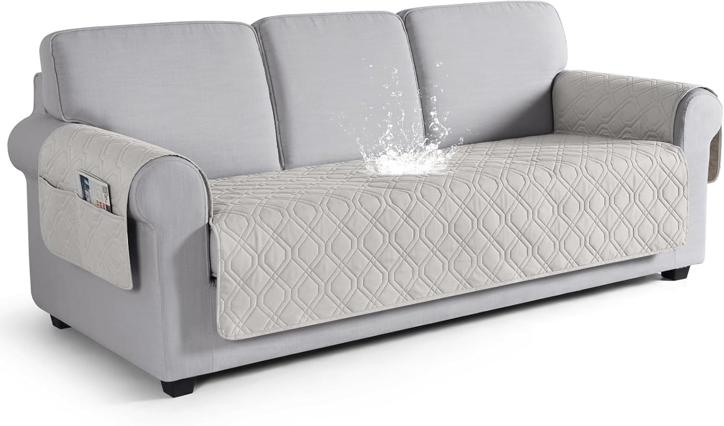 VANSOFY Couch Cover, Waterproof Sofa Covers Washable Slipcover Furniture Protector Couch Seat Covers Non-Slip Couch Cover for Dogs, Pets(Sofa, Dark Gray)