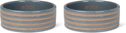 Fringe Studio Matte Speckled Green Medium Raised Stoneware Feeder W/Stainless Steel Insert (7" Diameter x 5.5" H, 26 fl.oz.), PetShop Collection (453MD001)