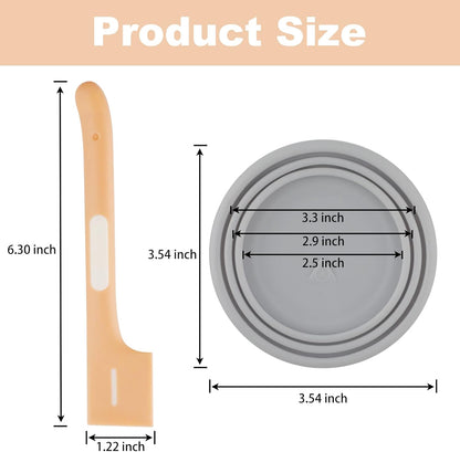 KALAMANDA 6 PCS Pet Food Can Cover Lids with Mixing Spoon for Dogs and Cats, Universal Silicone Can Lids for Dog and Cat Food, Canned Mixing Spoon for Wet Food