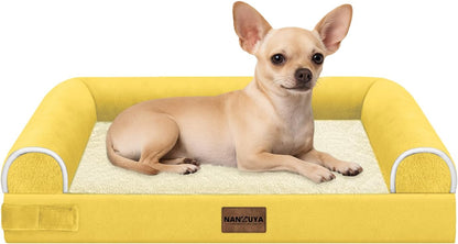 Large Dog Bed Orthopedic Washable: Beds Bolster XL Bed Large Big Dogs Memory Foam Couch Sofa Waterproof with Removable Cover
